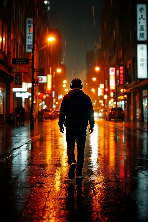 城市夜行者高清海报